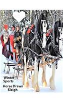 Winter Sports-Horse Drawn Sleigh Wide Ruled Line Paper Composition Book: Elementary Student Notebook, Text on Back Cover, Teen Journal, Large Handwriting, Elderly Notebook