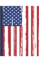 Journal: Us Flag Theme Composition College Notebook for Every Teenager. Writing Paper Pad of 120 Pages, 8.5 by 11