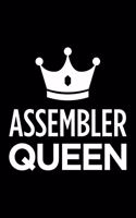 Assembler Queen: Blank Lined Novelty Office Humor Themed Notebook to Write In: With a Practical and Versatile Wide Rule Interior