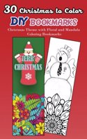 30 Christmas to Color DIY Bookmarks