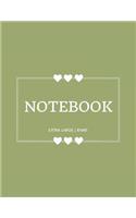 Notebook Extra Large: Khaki: Notebook 8.5 X 11: Notebook 400 Pages