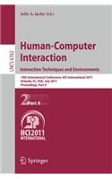 Human-Computer Interaction: Interaction Techniques and Environments: 14th International Conference, HCI International 2011, Orlando, FL, USA, July 9-14, 2011, Proceedings, Part II(6762 Lecture Notes in Computer Science)