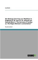 Der Beitrag einer Frau zur Abolition in England im 18. und 19. Jh. anhand von Hannah More's 