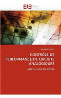 Contrôle de performance de circuits analogiques
