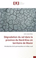 Dégradation du sol dans la province du Nord-Kivu en territoire de Masisi