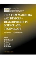 Thin Film Materials and Devices: Developments in Science and Technology: Proceedings of the Tenth International School