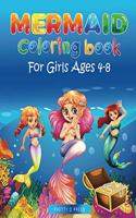 Mermaid Coloring Book For Girls Ages 4-8
