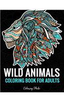 Wild Animals Coloring Book For Adults