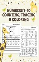 Numbers 1-10 Counting-Tracing-Coloring