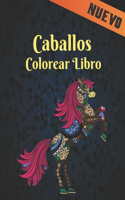 Caballos Nuevo Libro Colorear: 50 Diseños de Caballos de una cara Libro de Colorear de Caballos para Aliviar el Estrés para Colorear Regalo para Adultos para amantes de los caball