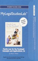 NEW MyLab Legal Studies and Virtual Law Office Experience with Pearson eText -- Access Card -- for Family Law for the Paralegal