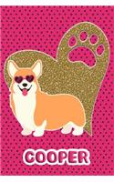 Corgi Life Cooper: College Ruled Composition Book Diary Lined Journal Pink