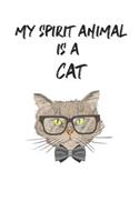 My Spirit Animal is a Cat: Cute Cat Lovers Journal / Notebook / Diary / Birthday Gift (6x9 - 110 Blank Lined Pages)