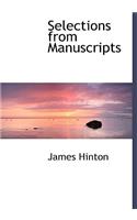 Selections from Manuscripts