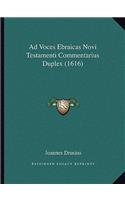 Ad Voces Ebraicas Novi Testamenti Commentarius Duplex (1616)