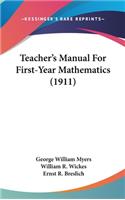 Teacher's Manual For First-Year Mathematics (1911)