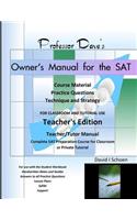 Professor Dave's Owner's Manual for the SAT