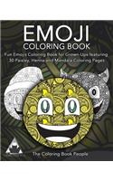 Emoji Coloring Book: Fun Emojis Coloring Book for Grown-Ups featuring 30 Paisley, Henna and Mandala Coloring Pages