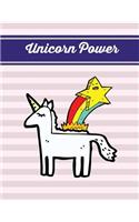 Unicorn Power: Lavender Blush Unicorn Notebook, Journal, Diary (Composition Book Journal) (Large, 8.5x11 in.)