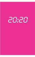 20: 20: Buchkalender 2020 A5 Pink Rosa Rose