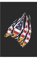 USA Eagle Claw: Eagles Notebook, Dotted Bullet (6" x 9" - 120 pages) Animal Themed Notebook for Daily Journal, Diary, and Gift