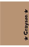 Grayson: Personalized Name Notebook - Blank Ruled 110 Pages Journal - Perfect Notebook for School, Students or for Work - Original Gift for Christmas or Birt