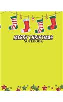 Merry Christmas NOTEBOOK: Merry Christmas NOTEBOOK Composition Notebook Holiday Daily Journal Cute gift for Kids 100 PAGE 8x10in .