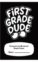 First Grade Composition Notebook Graph Paper For Boys 120 Pages