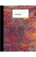 Red Rusty Industrial Bullet Dot Grid Paper Notebook, 8.5 x 11