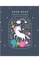 2019-2020 Weekly Planner: Large Two Year Planner with To-Do List (Bonus Unicorn Coloring Pages(6 Unicorn Planners)