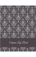 Expense Log Book: Brown Art Vintage, Daily Expense Tracker Large Print 8.5" x 11" Money Spending Journal, Personal Expense Tracker