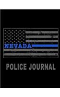 Nevada Police Journal: Nebraska Thin Blue Line Police Flag Police Field Interview Notebook 8.5x11