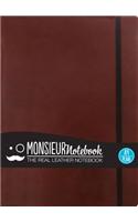 Monsieur Notebook - Real Leather A4 Brown Plain