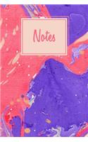 Notes: College Lined Journal, Blank Lined Notebook For Artists, Adults, Girls And Boys With Mixed Marble Cover