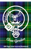 Clan Gordon 200 Page Lined Journal/Notebook