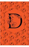 Floral Monogram Journal/Notebook - D