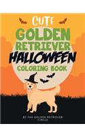 Cute Golden Retriever Halloween Coloring Book