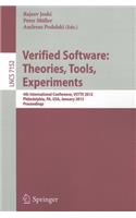 Verified Software: Theories, Tools, Experiments