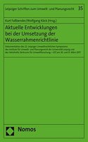 Aktuelle Entwicklungen Bei Der Umsetzung Der Wasserrahmenrichtlinie