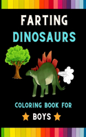 Farting Dinosaurs coloring book for boys