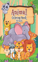 Animal Coloring Book For Kids: Unique Animal Coloring Book For Kids Ages 4-8, Animal Activity Book, 41 Individual Designs, 8.5 x 11 inches