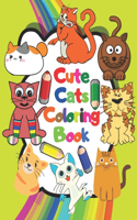 Cute Cats Coloring Book