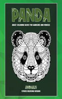 Adult Coloring Book for Markers and Pencils - Animals - Stress Relieving Designs - Panda