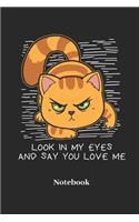 Look In My Eyes And Say You Love Me Notebook