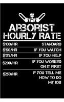 Arborist Hourly Rate: Daily journal 100 page 6 x 9 to jot down your ideas and notes whiel working the tools