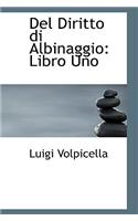 del Diritto Di Albinaggio: Libro Uno