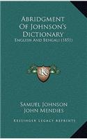 Abridgment Of Johnson's Dictionary