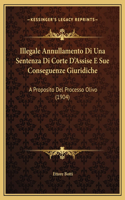 Illegale Annullamento Di Una Sentenza Di Corte D'Assise E Sue Conseguenze Giuridiche