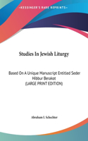 Studies In Jewish Liturgy