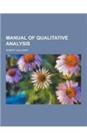 Manual of Qualitative Analysis